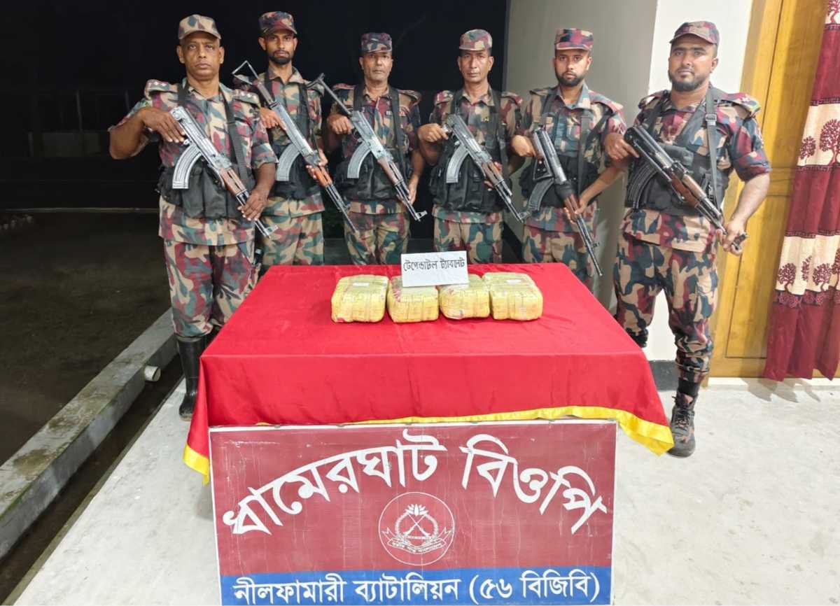 পঞ্চগড়ে ৩৯ লাখ টাকার ভারতীয় ট্যাপেন্টাডল উদ্ধার