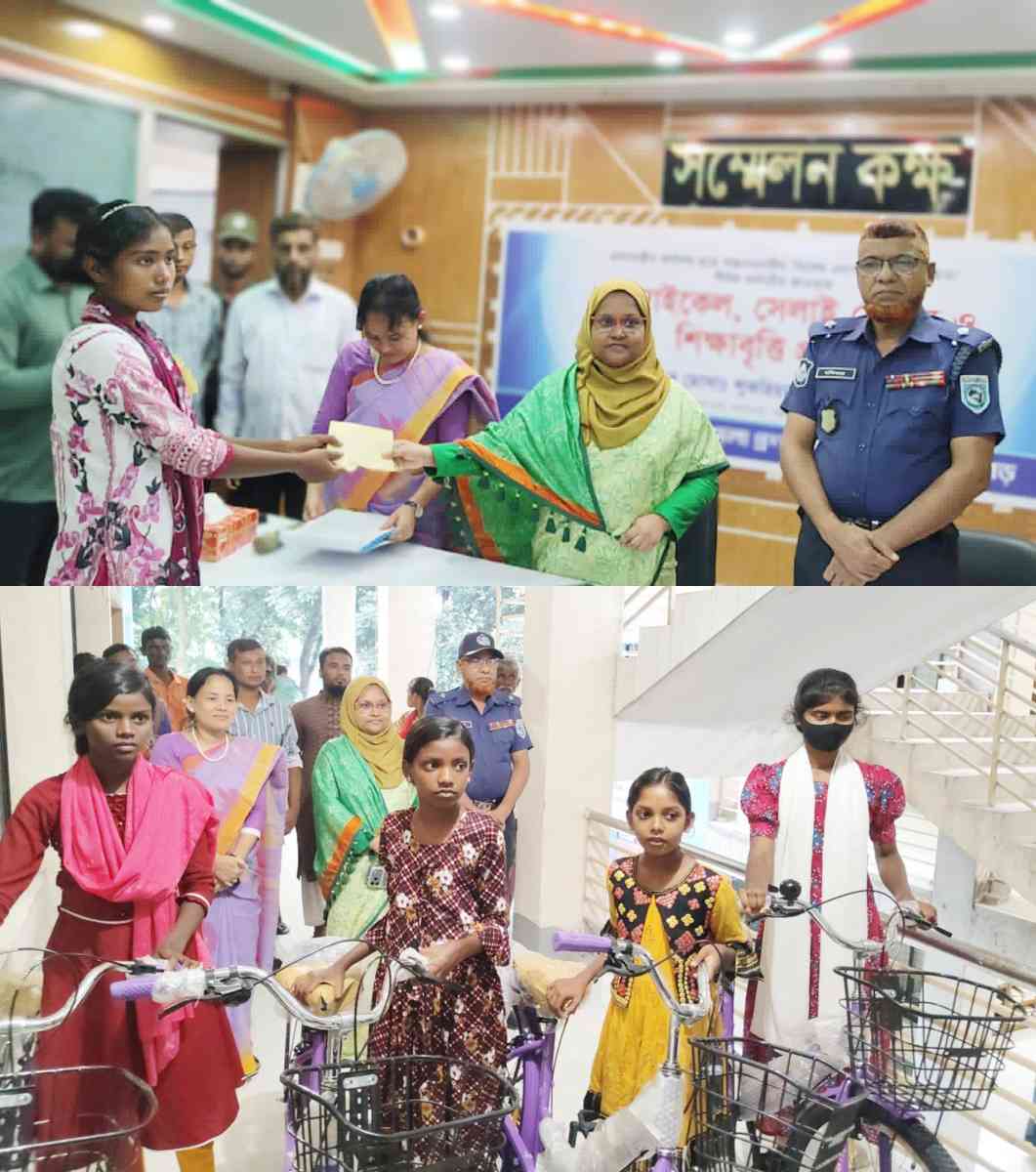 আটোয়ারীতে ÿুদ্র নৃ-গোষ্ঠীর শিÿার্থীদের মাঝে বাইসাইকেল,সেলাই মেশিন ও শিÿাবৃত্তি প্রদান