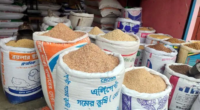 দিনাজপুরের বাজারে দাম বেড়েছে সব ধরনের ফিডের, চাপে খামারিরা