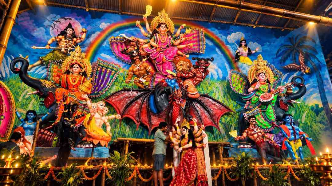 মহালয়ার মধ্যদিয়ে দুর্গাপূজা উৎসবের সূচনা আজ।
