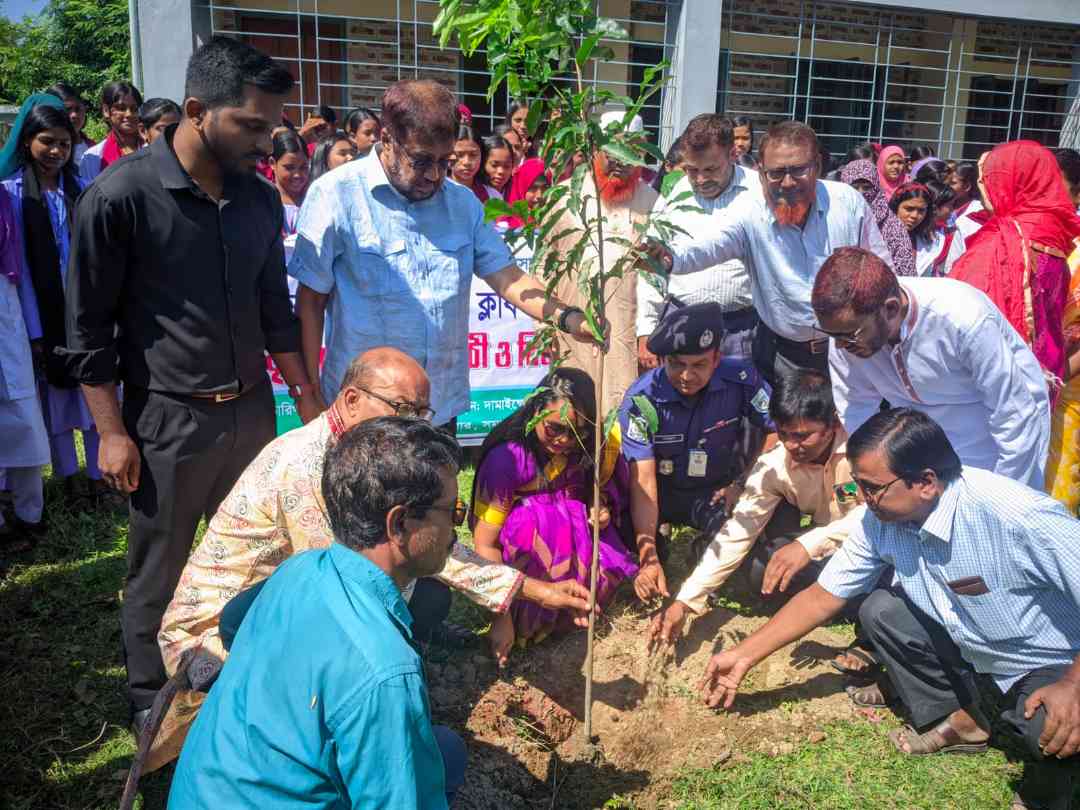 বীরগঞ্জ মডেল প্রেসক্লাবের উদ্যোগে বৃক্ষরোপণ কর্মসূচি ও চারা বিতরণ