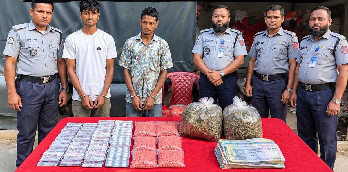 বীরগঞ্জে মাদকবিরোধী অভিযান, ইয়াবা-টাপেন্টাডল ও গাঁজাসহ আটক ২