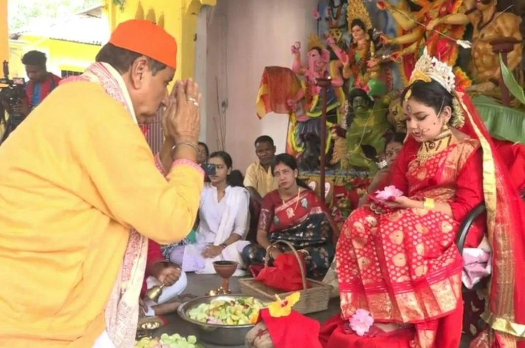 কুড়িগ্রামে মহাঅষ্টমীতে কুমারী পূজা