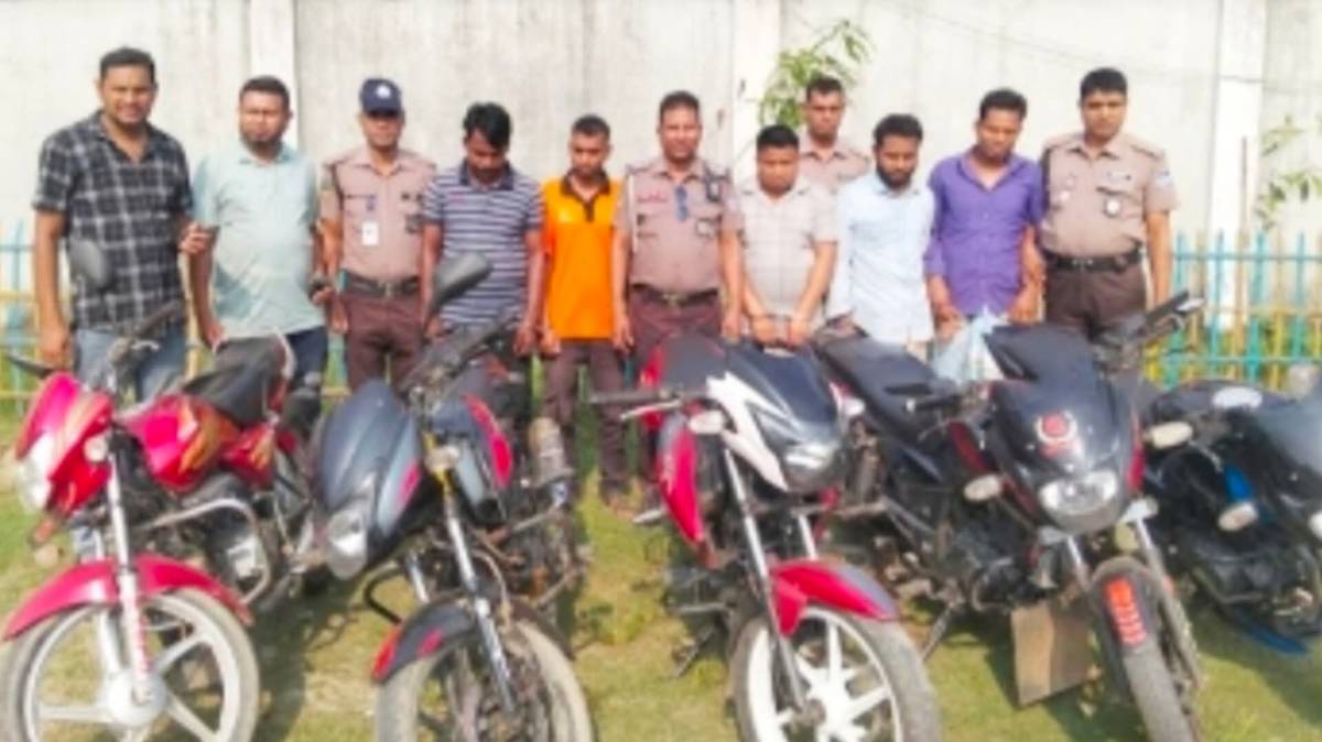 রংপুরে চুরি হওয়া ৫টি মোটরসাইকেল উদ্ধার, গ্রেপ্তার ৫
